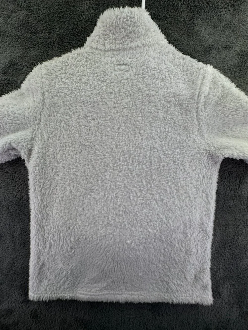 Patagonia Girls Jacket Fuzzy Fleece White 2XL 16-18 W/ Pocket Pullover Youth